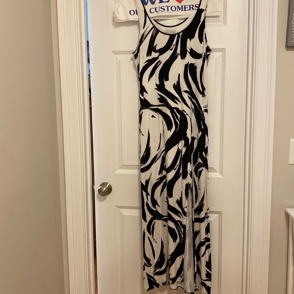 Red Haute Maxi dress zebra print medium